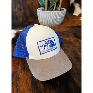 The North Face White and Blue Mesh Cap